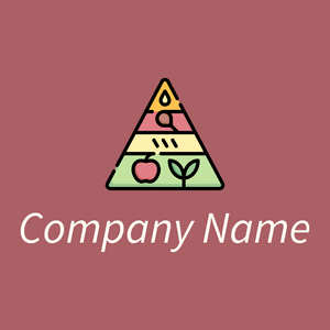 Pyramid logo on a Coral Tree background - Food & Drink