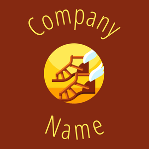Hermes logo on a Saddle Brown background - Religious