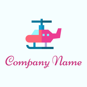 Helicopter logo on a Azure background - Auto & Voertuig