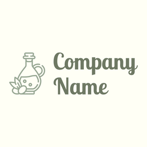 Outlined Olive oil logo on a Ivory background - Agriculture