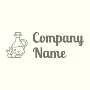 Outlined Olive oil logo on a Ivory background - Landbouw