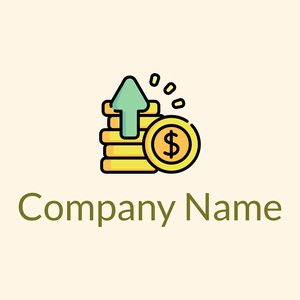 Profits logo on a Floral White background - Negócios & Consultoria