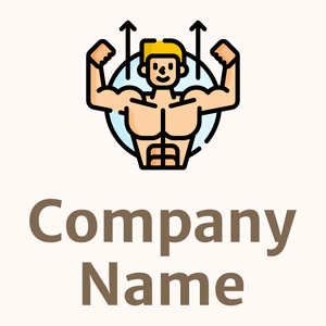 Muscle Man logo on a Seashell background - Medical & Pharmaceutical