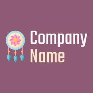 Dreamcatcher logo on a Mauve Taupe background - Abstrakt