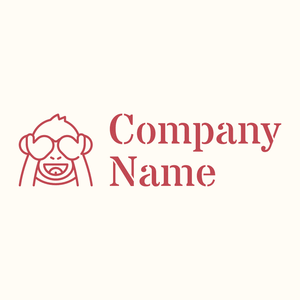 See No Monkey logo on a Floral White background - Animali & Cuccioli