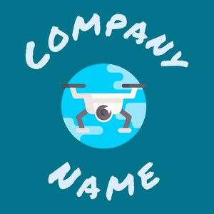Drone logo on a Teal background - Computer
