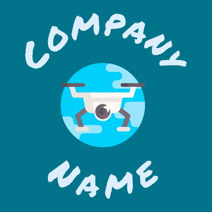 Drone logo on a Teal background - Computadora