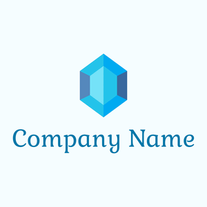 Gem logo on a Azure background - Moda & Beleza