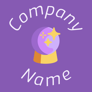 Magic ball logo on a Deep Lilac background - Abstracto