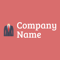 Wedding suit logo on a New York Pink background - Abstrato