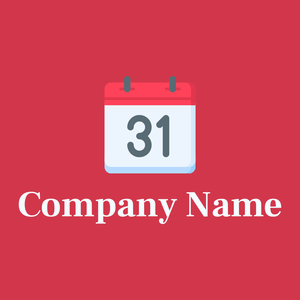 Calendar logo on a Red background - Abstrait