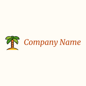 Palm logo on a Floral White background - Travel & Hotel