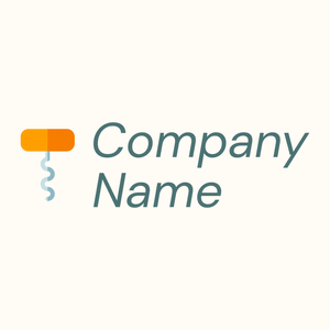 Yellow Corkscrew logo on a Floral White background - Abstrato