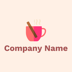 Mulled wine logo on a Seashell background - Alimentos & Bebidas