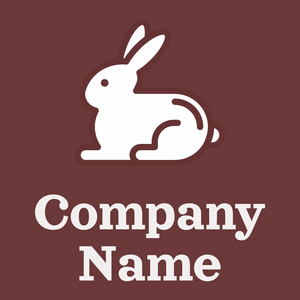Rabbit logo on a Sanguine Brown background - Tiere & Haustiere
