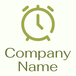 Green Alarm clock on a Ivory background - Abstract