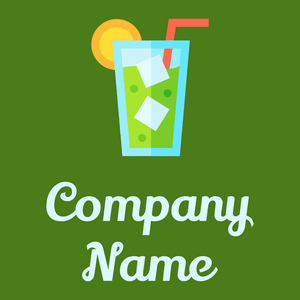 Juice logo on a Olive Drab background - Alimentos & Bebidas