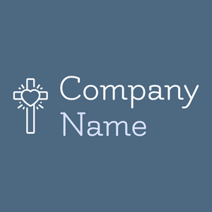 Cross logo on a Wedgewood background - Religion