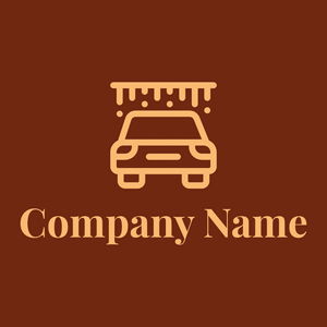 Car wash logo on a brown background - Automobiles & Vehículos