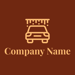 Car wash logo on a brown background - Automóveis & Veículos
