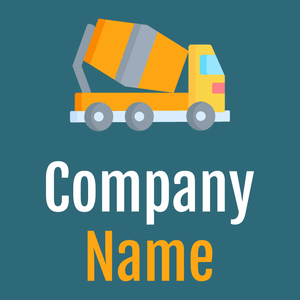 Concrete mixer logo on a Chathams Blue background - Construction & Tools