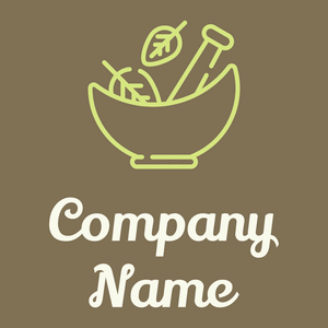 Herbal logo on a Cement background - Fiori