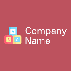 Abc block logo on a Fuzzy Wuzzy Brown background - Enfant & Garderie