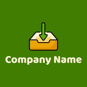 Download logo on a Olive background - Domaine des communications