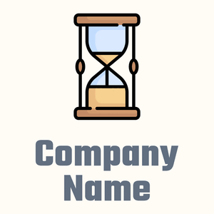 Outlined Hourglass on a Floral White background