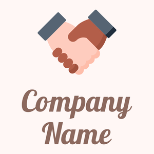 Handshake logo on a Snow background - Abstrait
