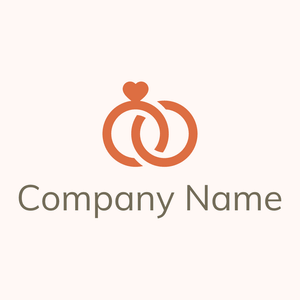Wedding rings logo on a Seashell background - Moda & Belleza