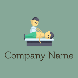 Massage logo on a Cascade background - Spa & Estética