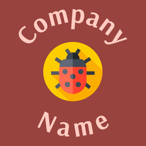 Ladybug logo on a Cognac background - Animais e Pets