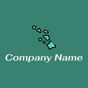 Hawaii logo on a Viridian background - Reise & Hotel