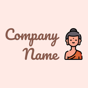 Buddha logo on a beige Rose background - Religiosidade