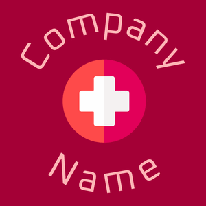 Medicine logo on a Carmine background - Arquitetura