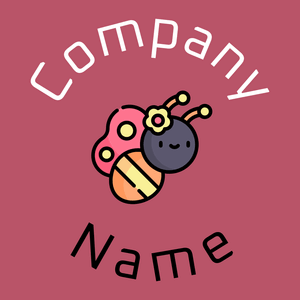 Butterfly logo on a Blush background - Abstrakt