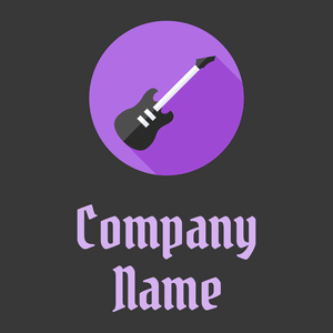 Guitar logo on a Eclipse background - Divertissement & Arts