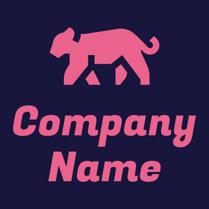 Cougar logo on a Blackcurrant background - Animais e Pets