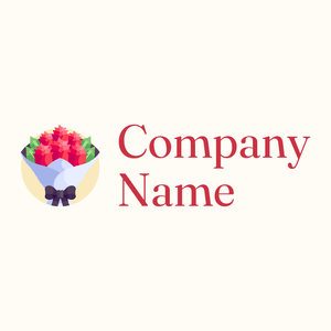 Flower bouquet logo on a Floral White background - Agricoltura