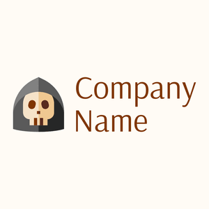 Grim reaper logo on a Floral White background - Abstracto