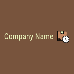 Delivery time logo on a Old Copper background - Zakelijk & Consulting