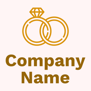 Wedding rings logo on a Snow background - Abstrait