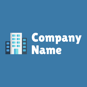 Buildings logo on a Curious Blue background - Arquitectura