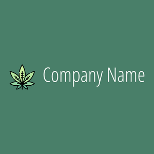 Marijuana logo on a Dark Green Copper background - Hospital & Farmácia