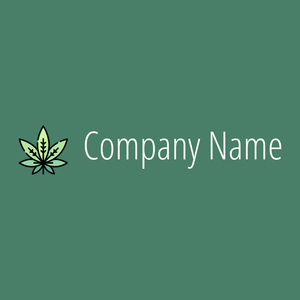 Marijuana logo on a Dark Green Copper background - Medicina & Farmacia