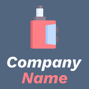 Electronic cigarette logo on a Kashmir Blue background - Kleinhandel