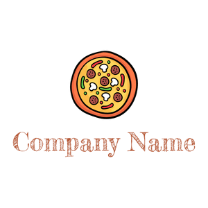 Pizza logo on a White background - Essen & Trinken