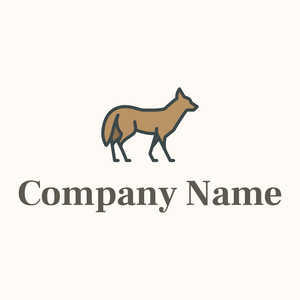 Coyote logo on a Seashell background - Animali & Cuccioli