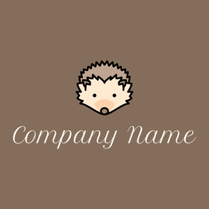 Hedgehog logo on a Donkey Brown background - Animaux & Animaux de compagnie